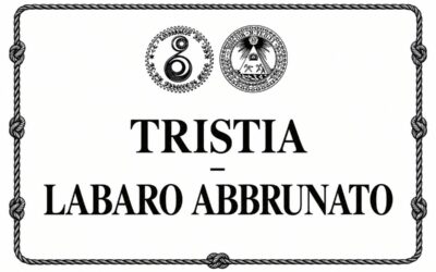 Tristia, Labaro abbrunato per il passaggio all’Eterno Oriente del Fr. Copritore